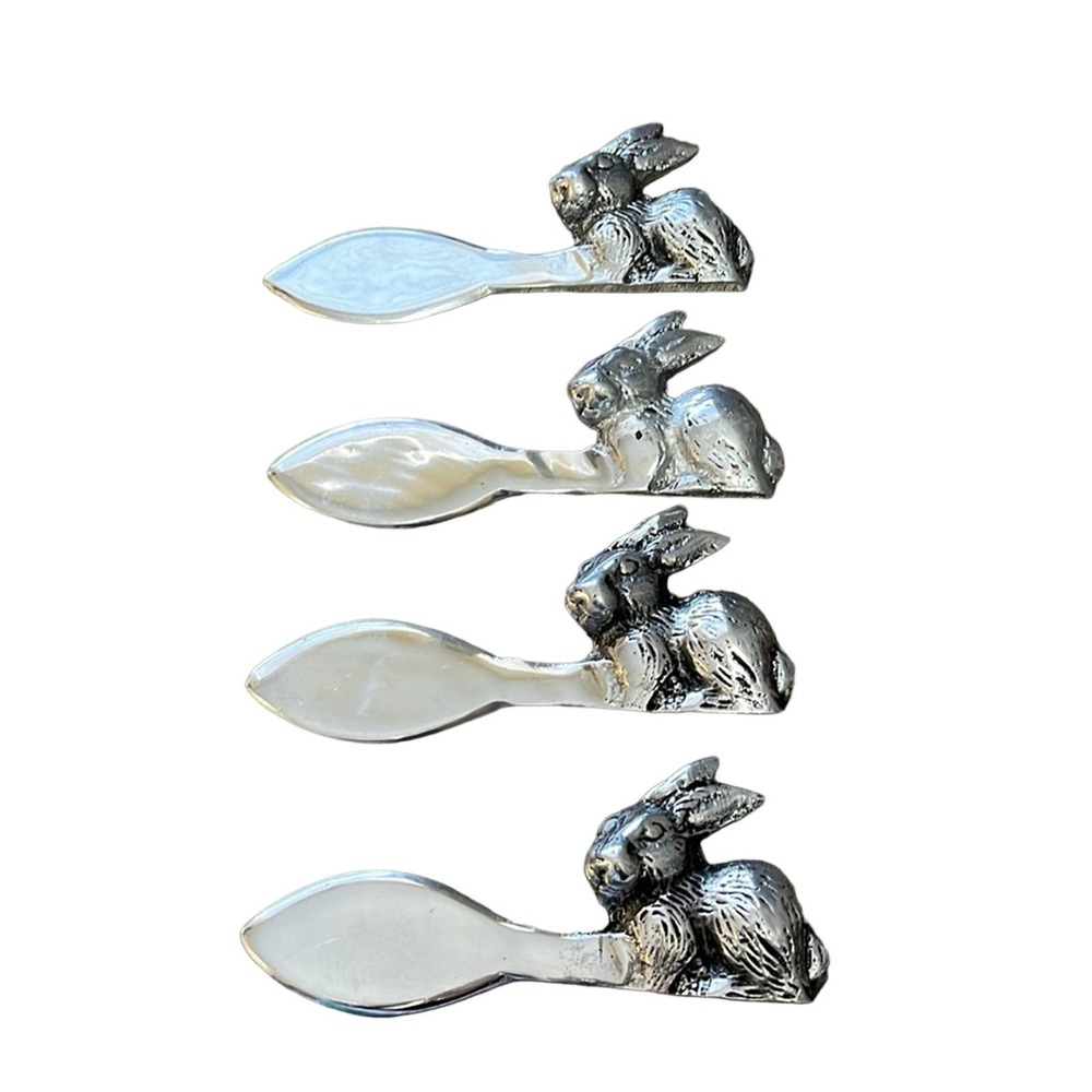 4 Cute Bunny Serving or Cheese‎ Knives Great for Spring or Easter